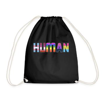 T-Shirt LGBTQ humain Flag Pride - Sac de sport léger - noir - Devant