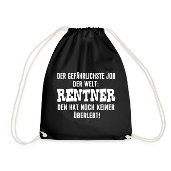 Rentner - Turnbeutel - Schwarz - Vorne