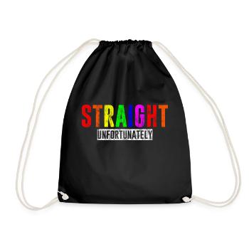 Straight Unfortunately 3 - Drawstring Bag - black - Front