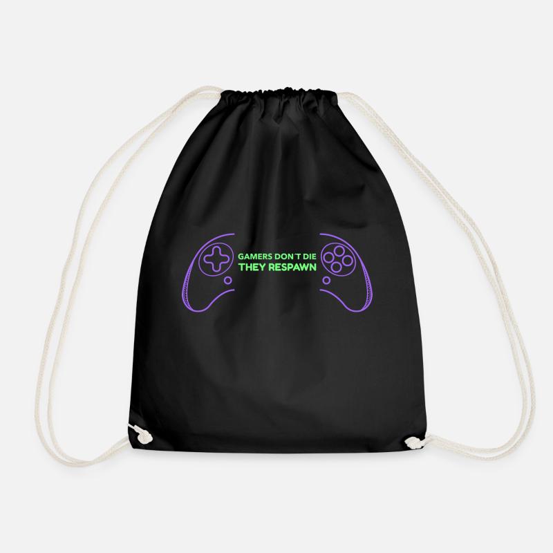 Gamers don´t die - Turnbeutel - Schwarz