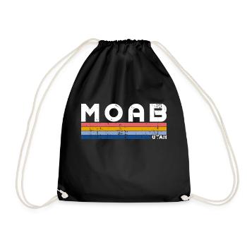 Vintage 70s 80s Style Moab, Utah - Sac de sport léger - noir - Devant