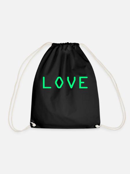 Love - Turnbeutel - Schwarz