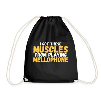 Marching Band Mellophone Musician - Drawstring Bag - black - Front