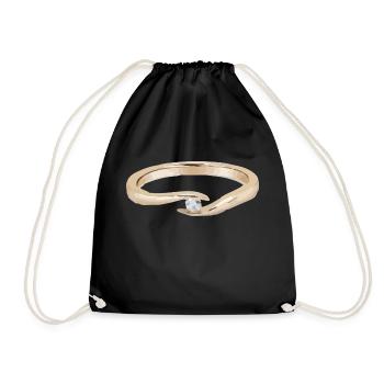 Ring - Drawstring Bag - black - Front