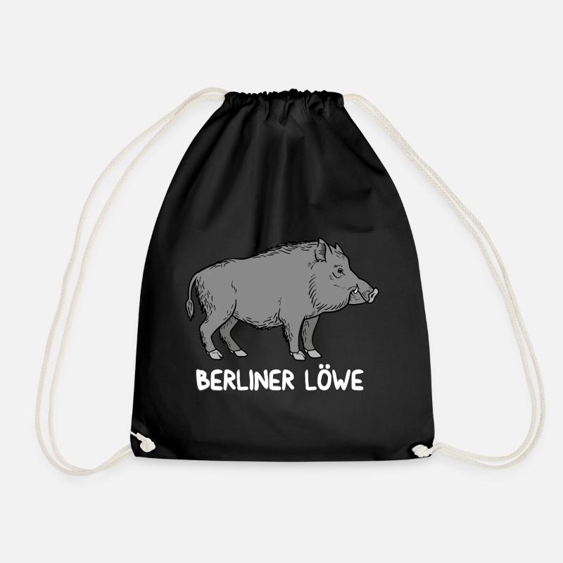 Berliner Löwe - Turnbeutel - Schwarz
