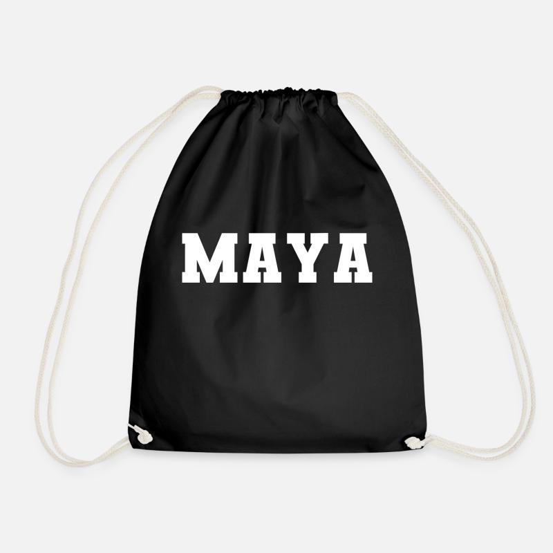 Name - Maya - Turnbeutel - Schwarz