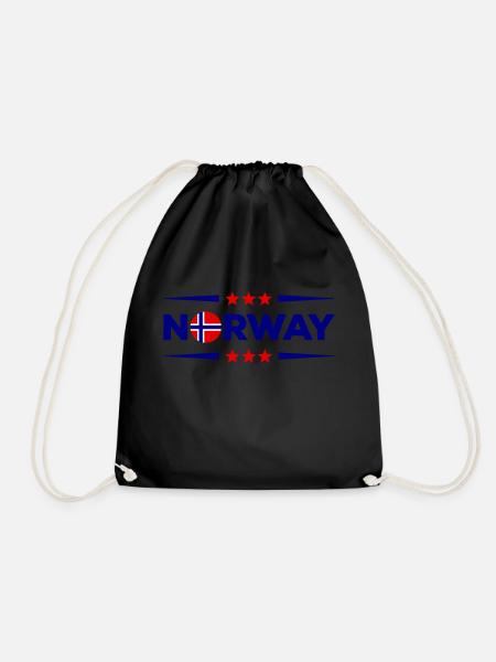 Norway - Drawstring Bag - black