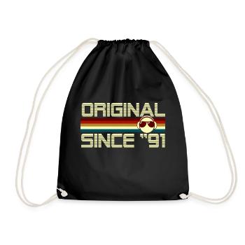 Since 91 - Drawstring Bag - black - Front