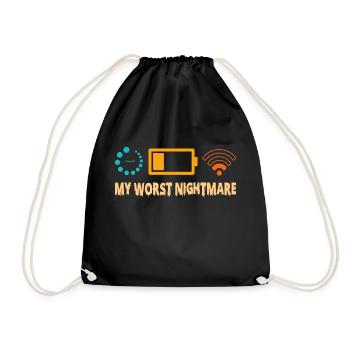 My Worst Nightmare Shirt Lustige Geschenke für einen Gamer - Turnbeutel - Schwarz - Vorne