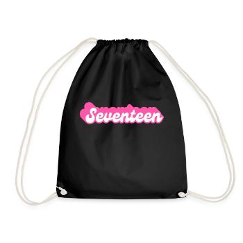 Siebzehn Geburtstag - 17. Geburtstag retro pink - Turnbeutel - Schwarz - Vorne