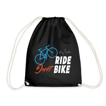 Just Ride Bike - Turnbeutel - Schwarz - Vorne