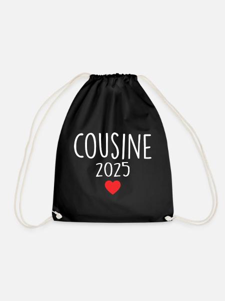 Cousin - zukünftiger Cousin 2025 - Turnbeutel - Schwarz