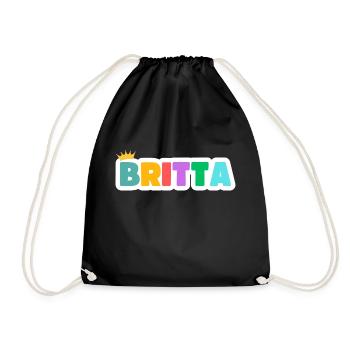Britta! Personnalisable - Sac de sport léger - noir - Devant