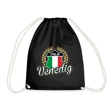 Venice - Drawstring Bag - black - Front