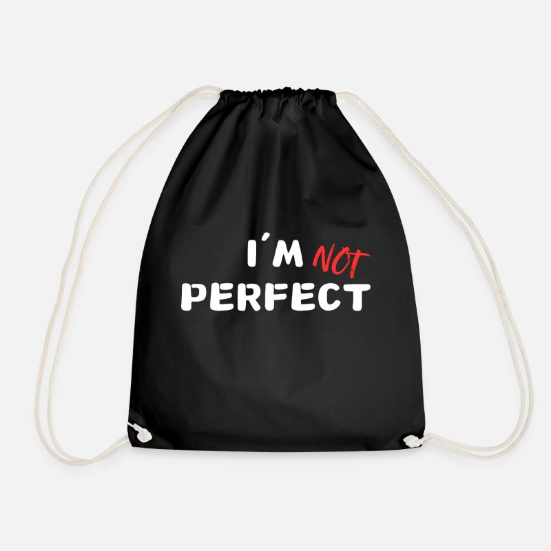 I´m not perfect - Turnbeutel - Schwarz