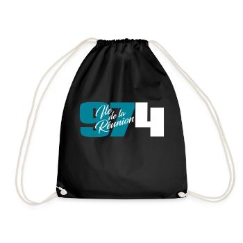 974 Ile de la Réunion C24 Turquoise S - Sac de sport léger - noir - Devant