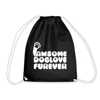 Pawsome Doglove Furever - Awesome Dog Love Forever - Sac de sport léger - noir - Devant