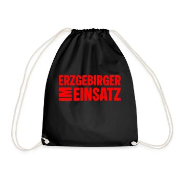 Erzgebirger im Einsatz - Turnbeutel - Schwarz - Vorne
