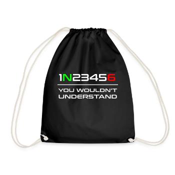 Moto Biker biker cadeau cadeau idée - Sac de sport léger - noir - Devant