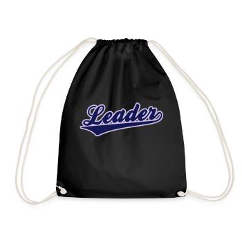 Leader - Drawstring Bag - black - Front