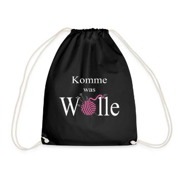 Wolle - Turnbeutel - Schwarz - Vorne