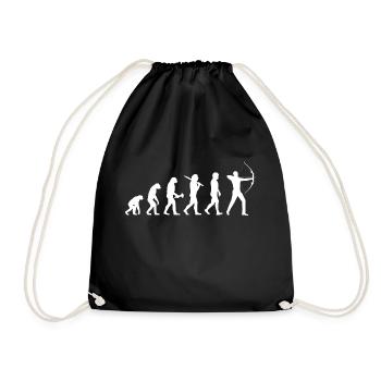 Archer archery evolution gift - Drawstring Bag - black - Front