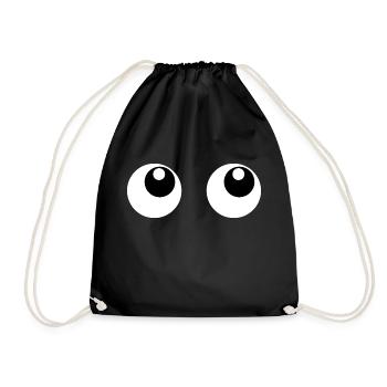 Eyes eyes eye eye - Drawstring Bag - black - Front