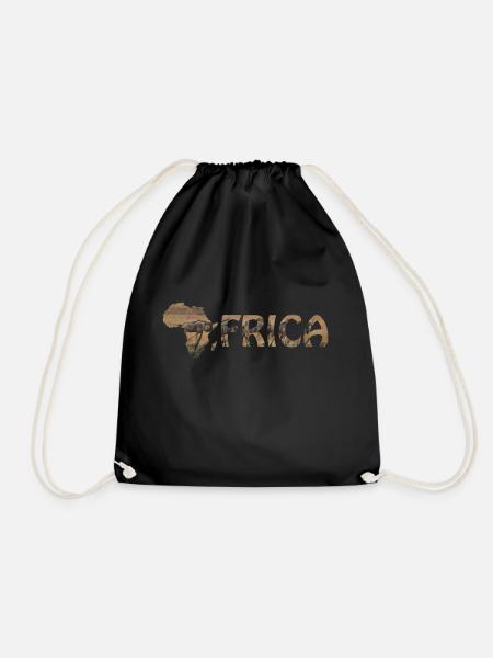 Africa Love - Drawstring Bag - black