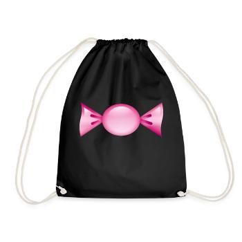 Smiley Candy - Drawstring Bag - black - Front
