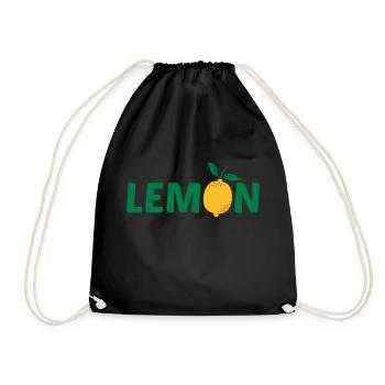 Logo Design LEMON - Drawstring Bag - black - Front