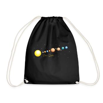 Sonnensystem - Turnbeutel - Schwarz - Vorne