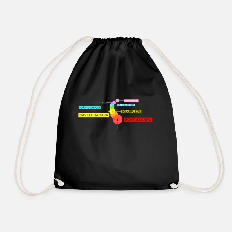 Chakra - Drawstring Bag - black
