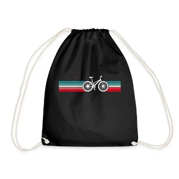 Radfahren Vintage Retro - Turnbeutel - Schwarz - Vorne