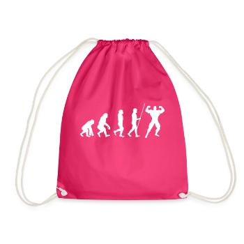 Evolution Fitness Gym Sport Geschenk - Turnbeutel - Fuchsia - Vorne