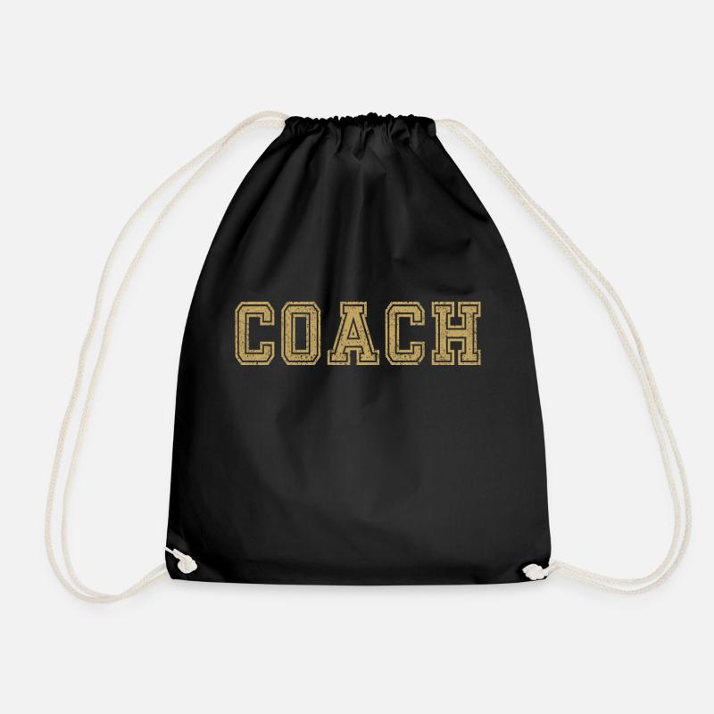 Coach und Trainer Geschenk - Turnbeutel - Schwarz