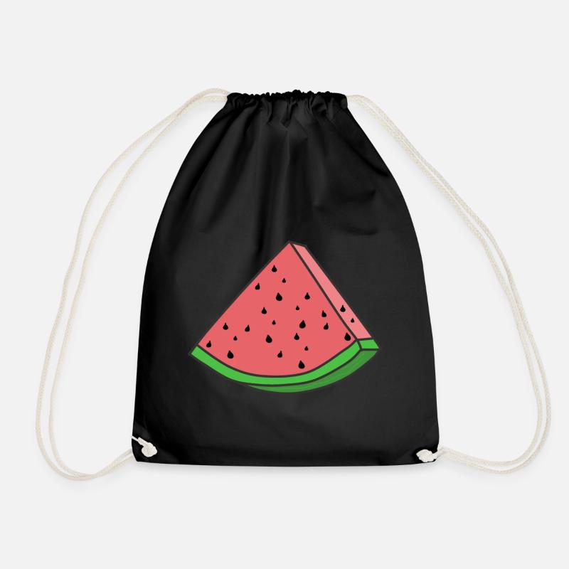Wassermelone Wassermelonen Stück - Turnbeutel - Schwarz