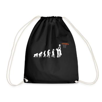 Basketball Evolution - Drawstring Bag - black - Front