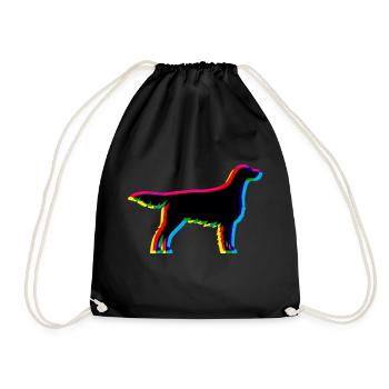 CMYK Irish Red and White Setter - Drawstring Bag - black - Front