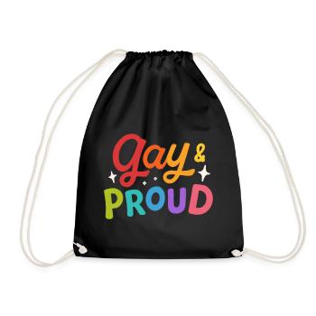 Gay & Stolz - Turnbeutel - Schwarz - Vorne
