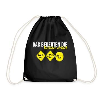 Das bedeuten schilder wirklich rally drift drag - Turnbeutel - Schwarz - Vorne