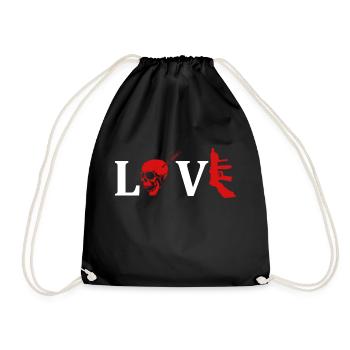 LOVE - Turnbeutel - Schwarz - Vorne