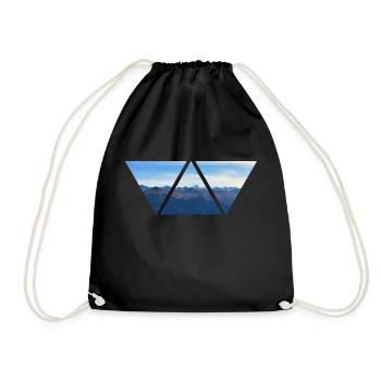 Alpen Dreieck Wandern Österreich Geschenk Berge - Turnbeutel - Schwarz - Vorne
