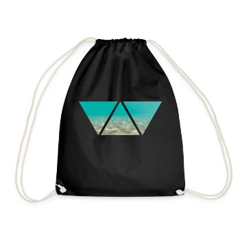Triangle sous-marin Plongée Snorkeling Vacances - Sac de sport léger - noir - Devant