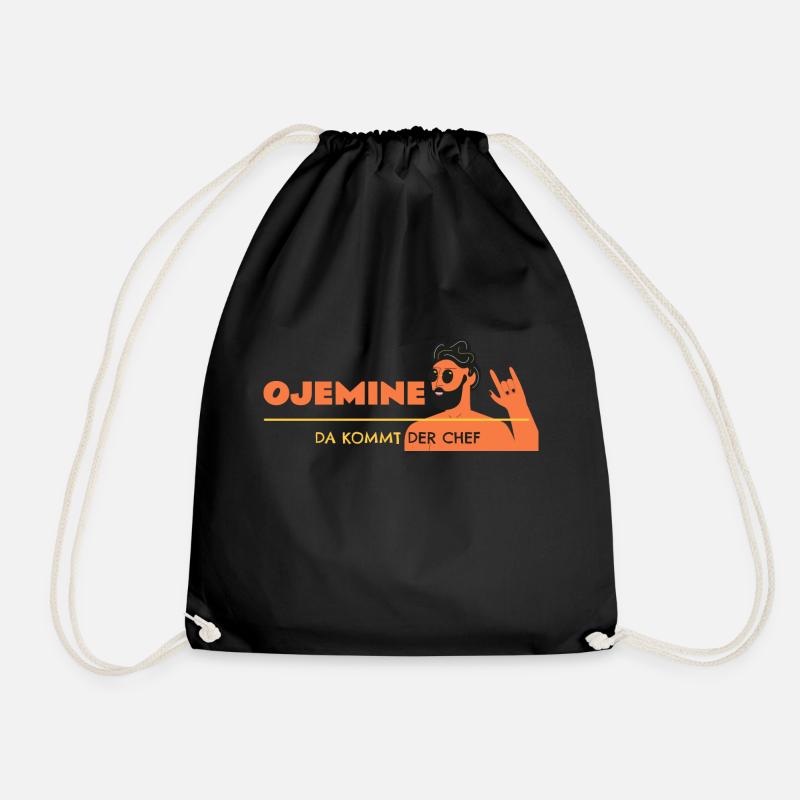 Ojmine - Drawstring Bag - black