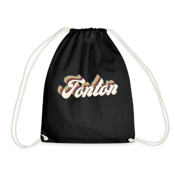 tonton vintage - Sac de sport léger - noir - Devant