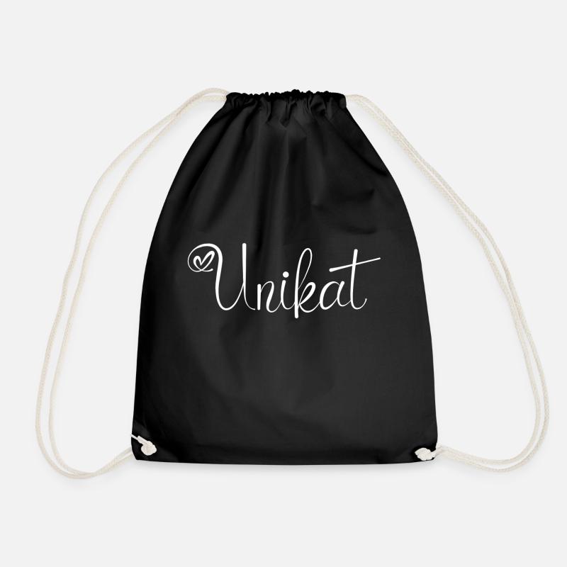 Unikat Weiß - Turnbeutel - Schwarz
