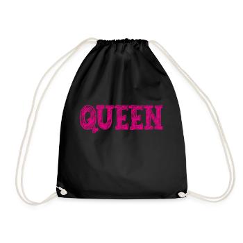 QUEEN - Drawstring Bag - black - Front