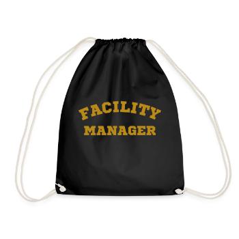 Facility Manager, Building Technician, Caretaker - Drawstring Bag - black - Front