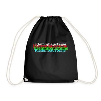 Klemmbau - Turnbeutel - Schwarz - Vorne