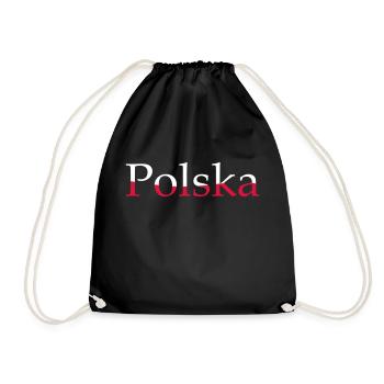 Polska - Poland - Drawstring Bag - black - Front